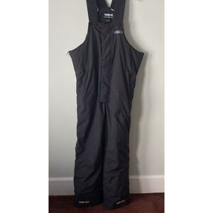 YAMAHA Snowmobile Bibs Men XL Black GoreTex Quilted Lining Full Side Zip Overall